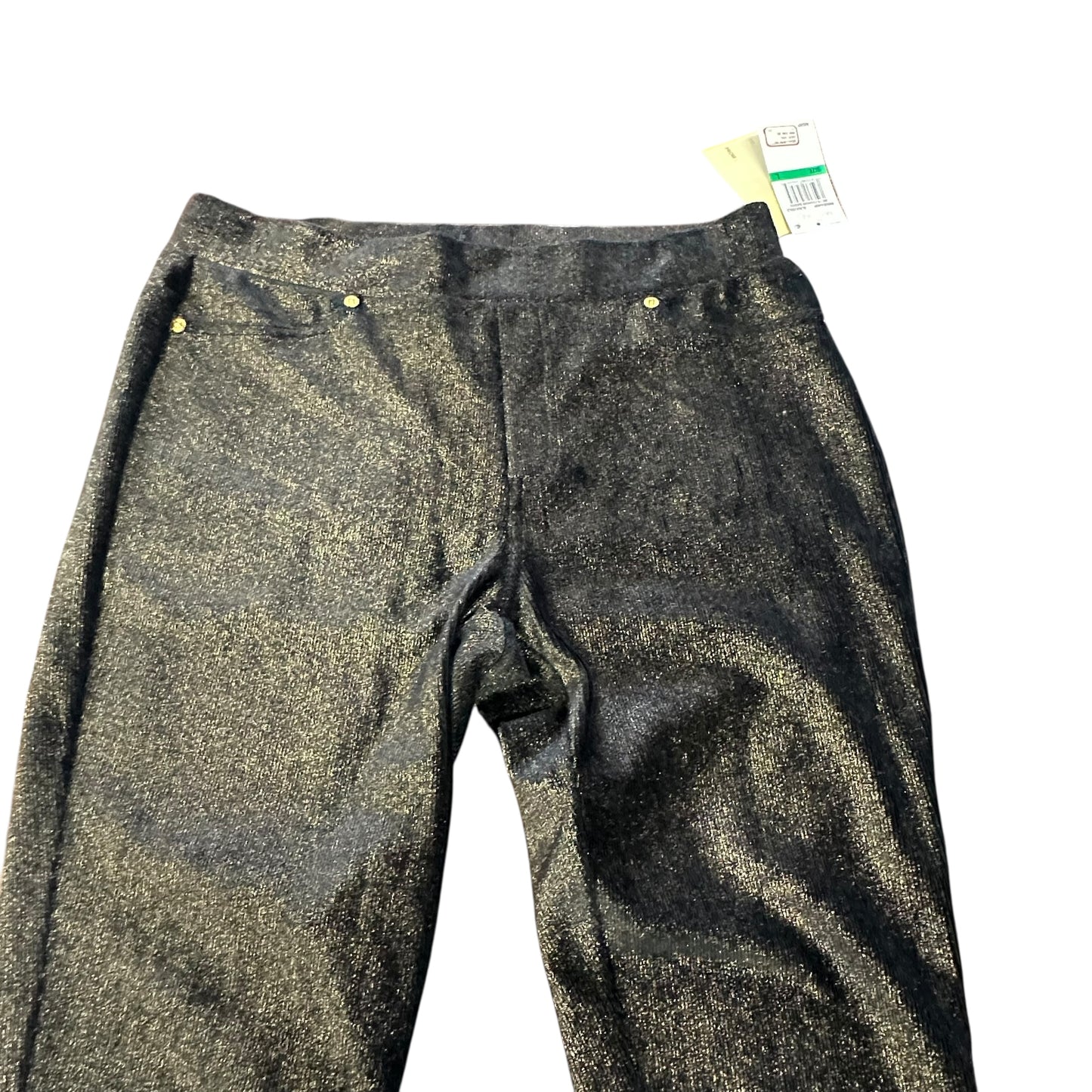 MICHAEL KORS BLACK GOLD PULL ON PANTS NWT $78 191 LARGE