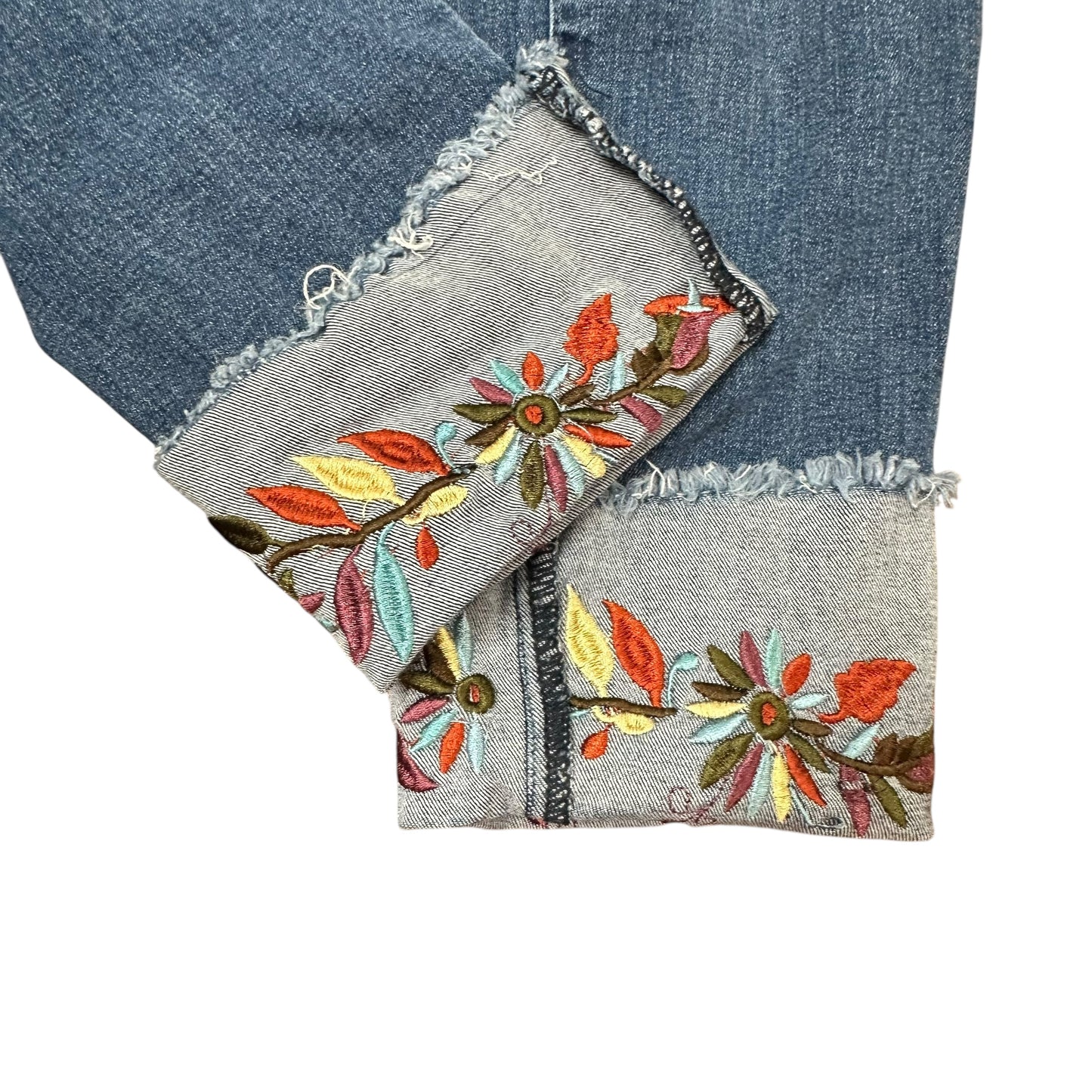 ANGEL + PREMIUM DISTRESSED JEANS W EMBROIDERY 100 SZ 6