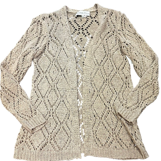 HERITAGE CHARM TAN KNIT CARDIGAN SMALL