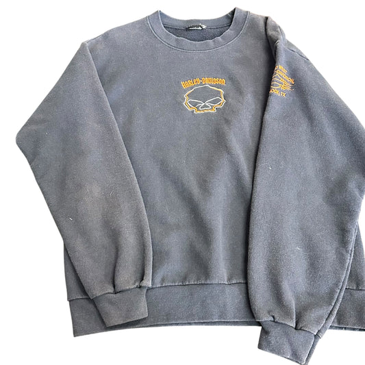 HARLEY DAVIDSON VINTAGE NAVY SWEATSHIRT 154 MEDIUM
