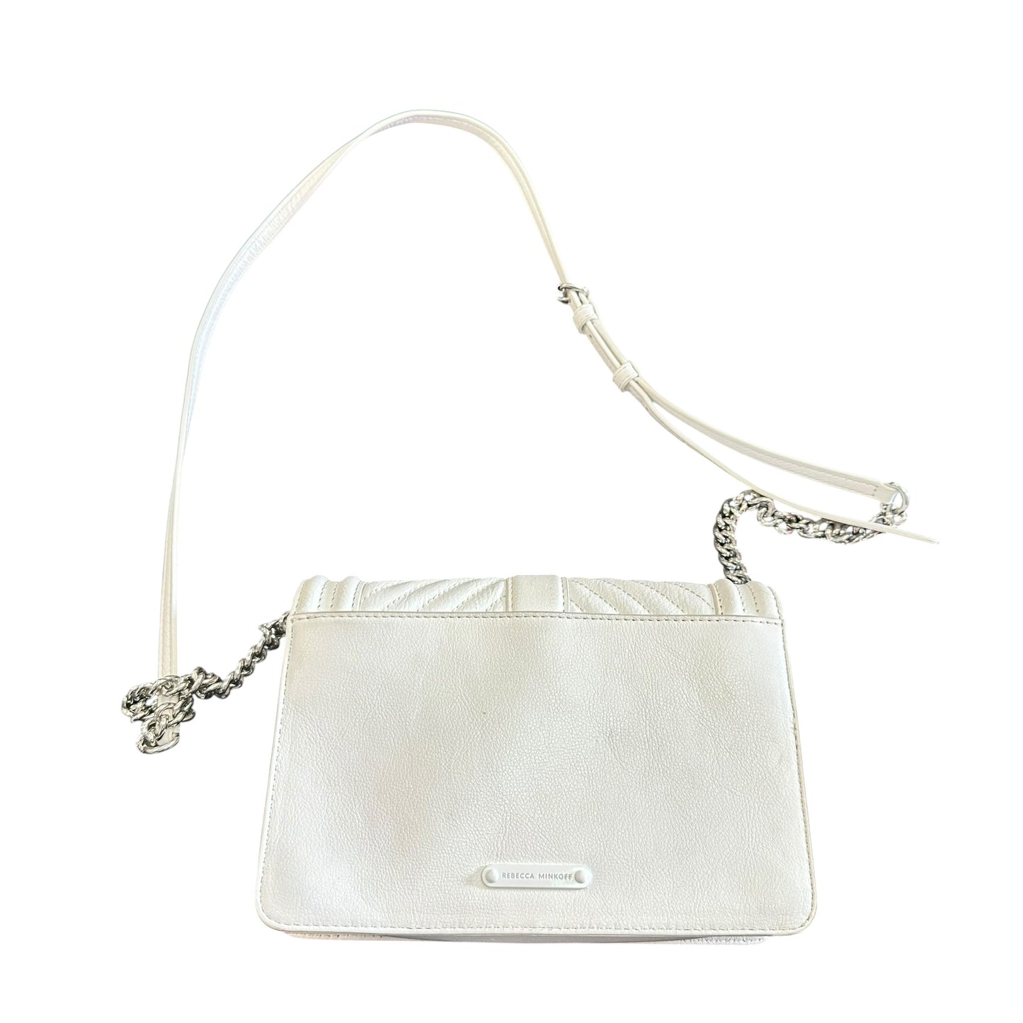 REBECCA MINKOFF WHITE LEATHER CROSSBODY 264 OS