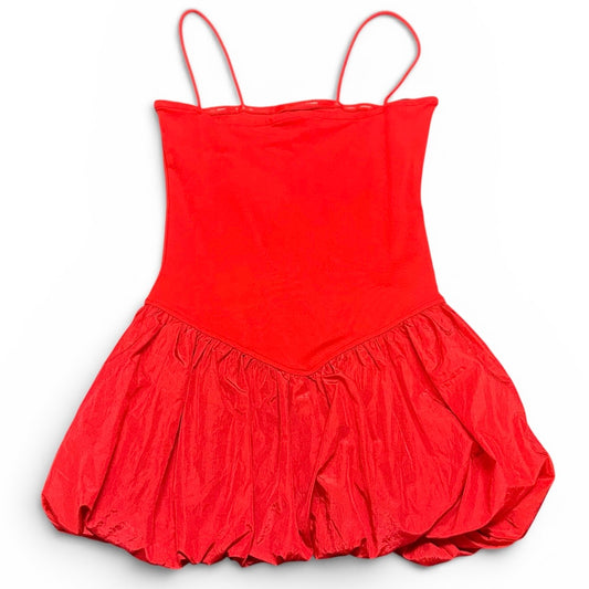 EDIKTED RED BUBBLE SKIRT MINI DRESS NWT 100 MEDIUM