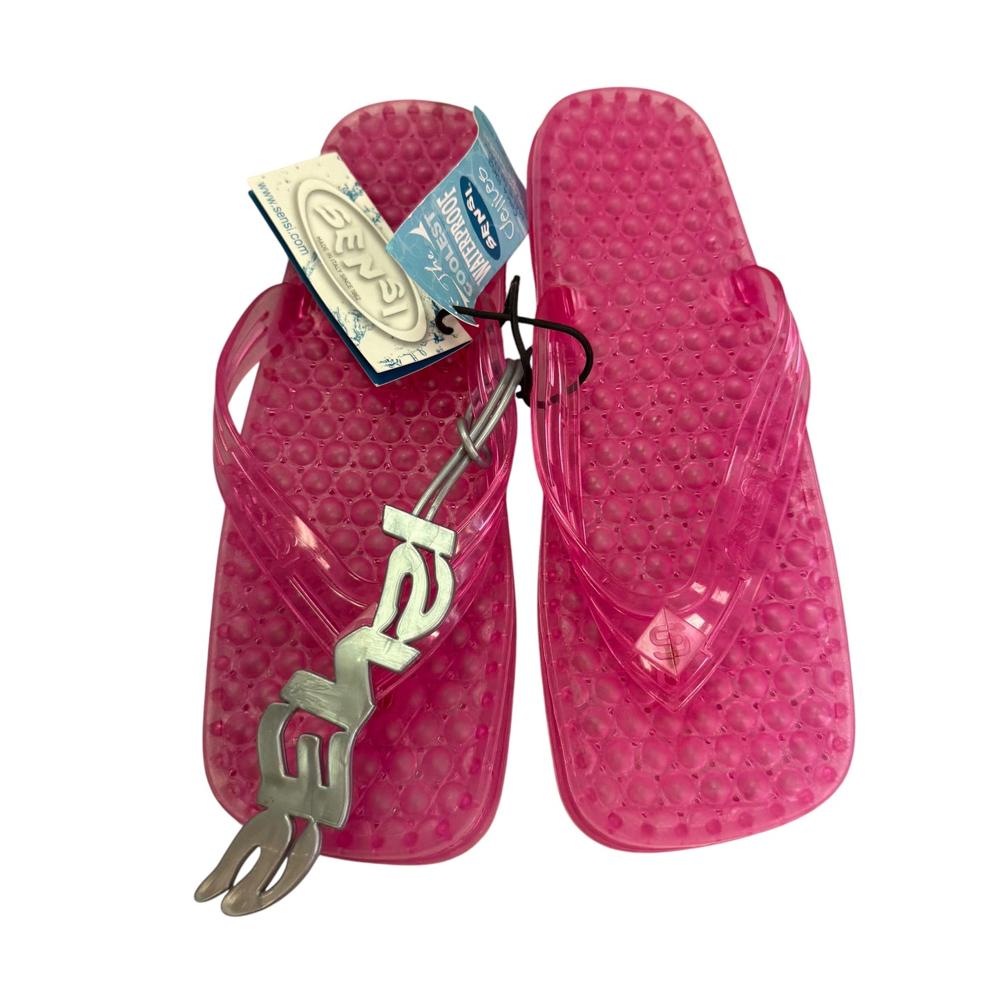 SENSI PINK BUBBLE THONG SANDALS NWT 82 SZ 10