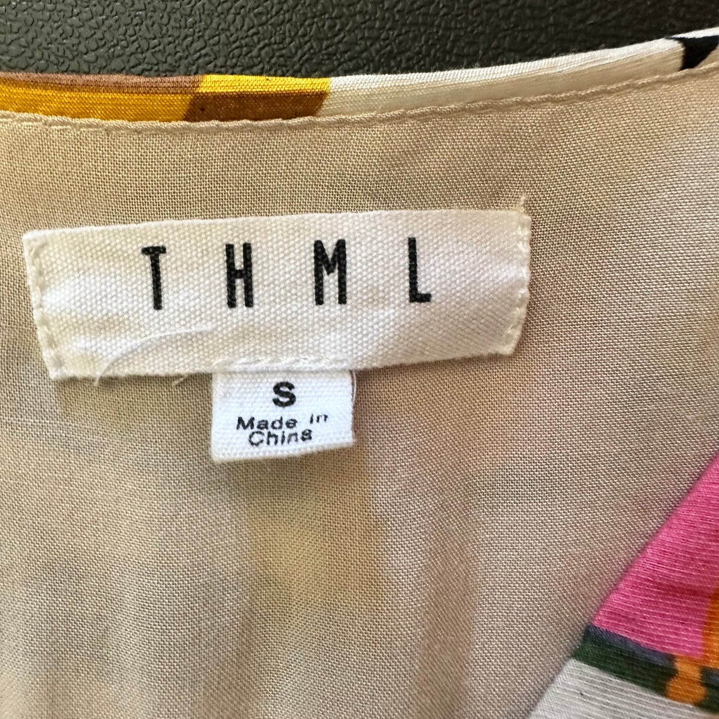 THML TAN COLORFUL DRESS 44 SMALL