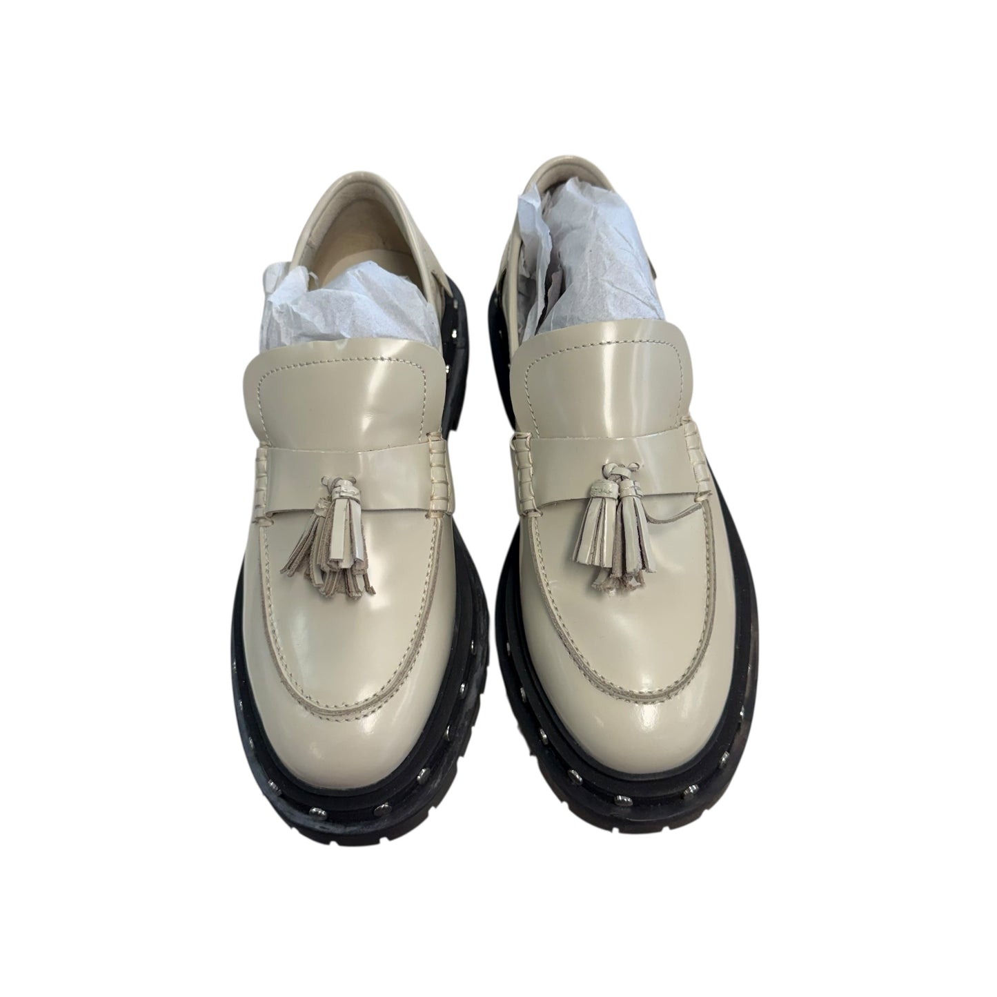 FREE PEOPLE TEAGAN TASSEL LOAFER IVORY 100 SZ 8.5