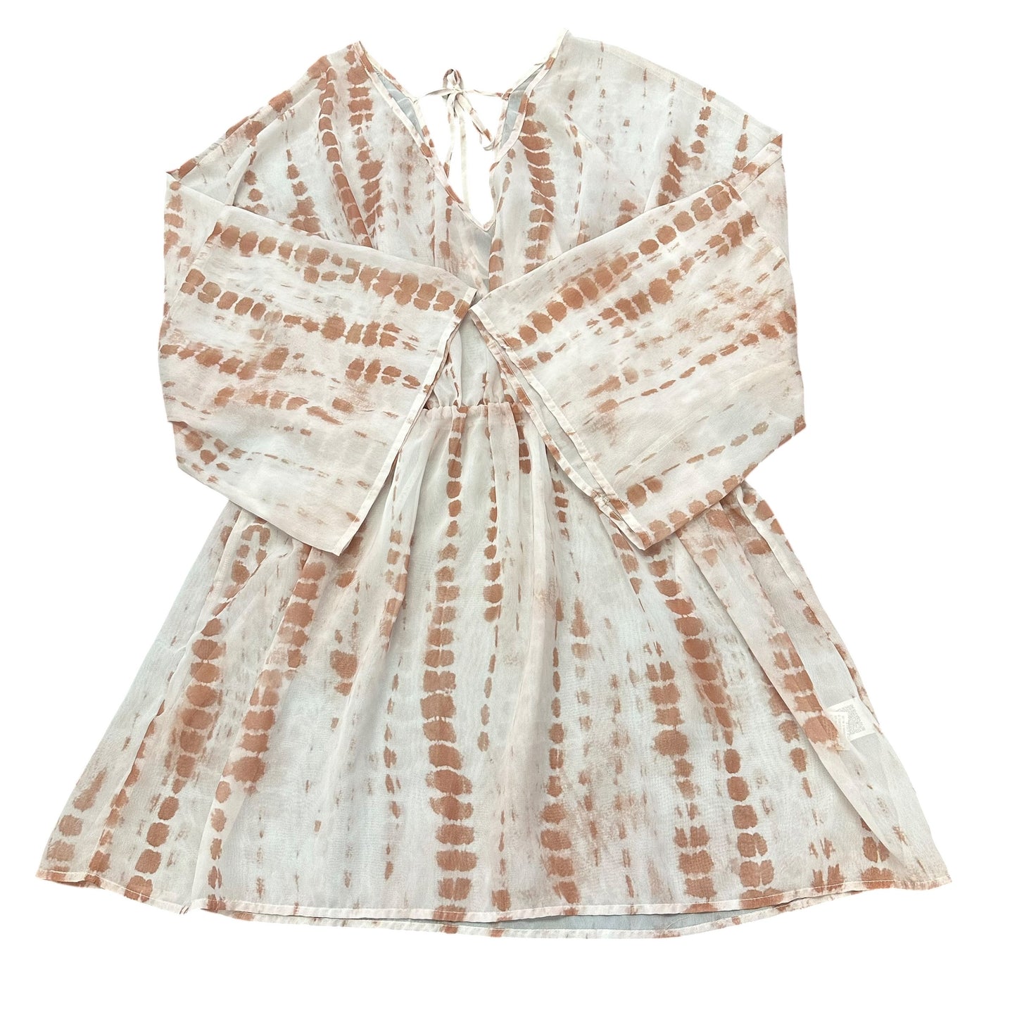 SHEIN TIE DYE BROWN WHITE SWIMSUIT COVERUP 100 XL