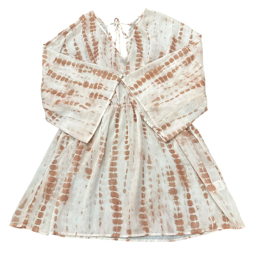 SHEIN TIE DYE BROWN WHITE SWIMSUIT COVERUP 100 XL