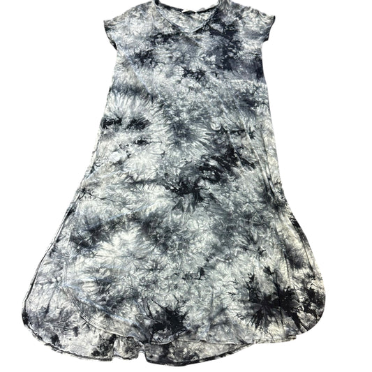 VEVERET BLACK WHITE TIE DIE MAXI DRESS 234 LARGE