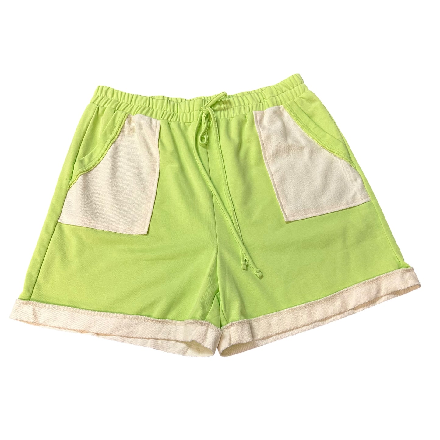 LIME GREEN 2 PC SHORT SET NWOT 100 XL
