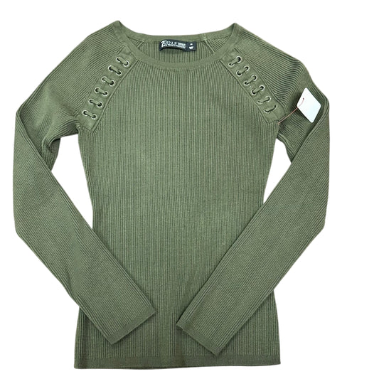 7th & AVENUE NEW YORK & CO RIBBED GREEN SWEATER 225 XS