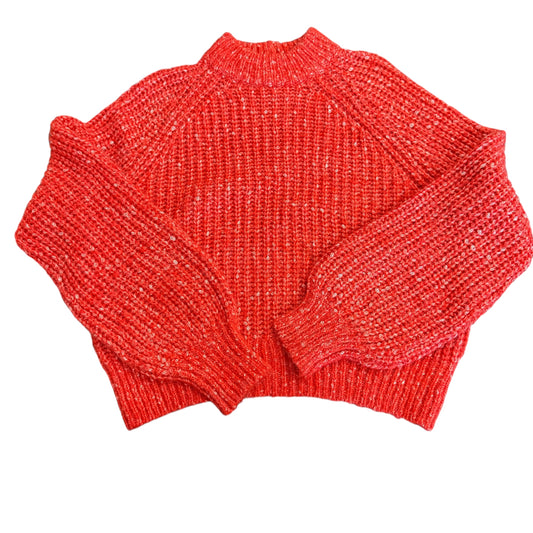 ANA CHUNKY KNIT ORANGE SWEATER 26 MEDIUM