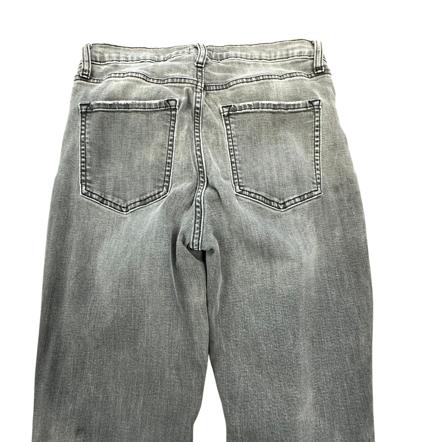 SNEAK PEEK GRAY WASH DISTRESSED HIGH RISE STRAIGHT JEANS 206 LARGE