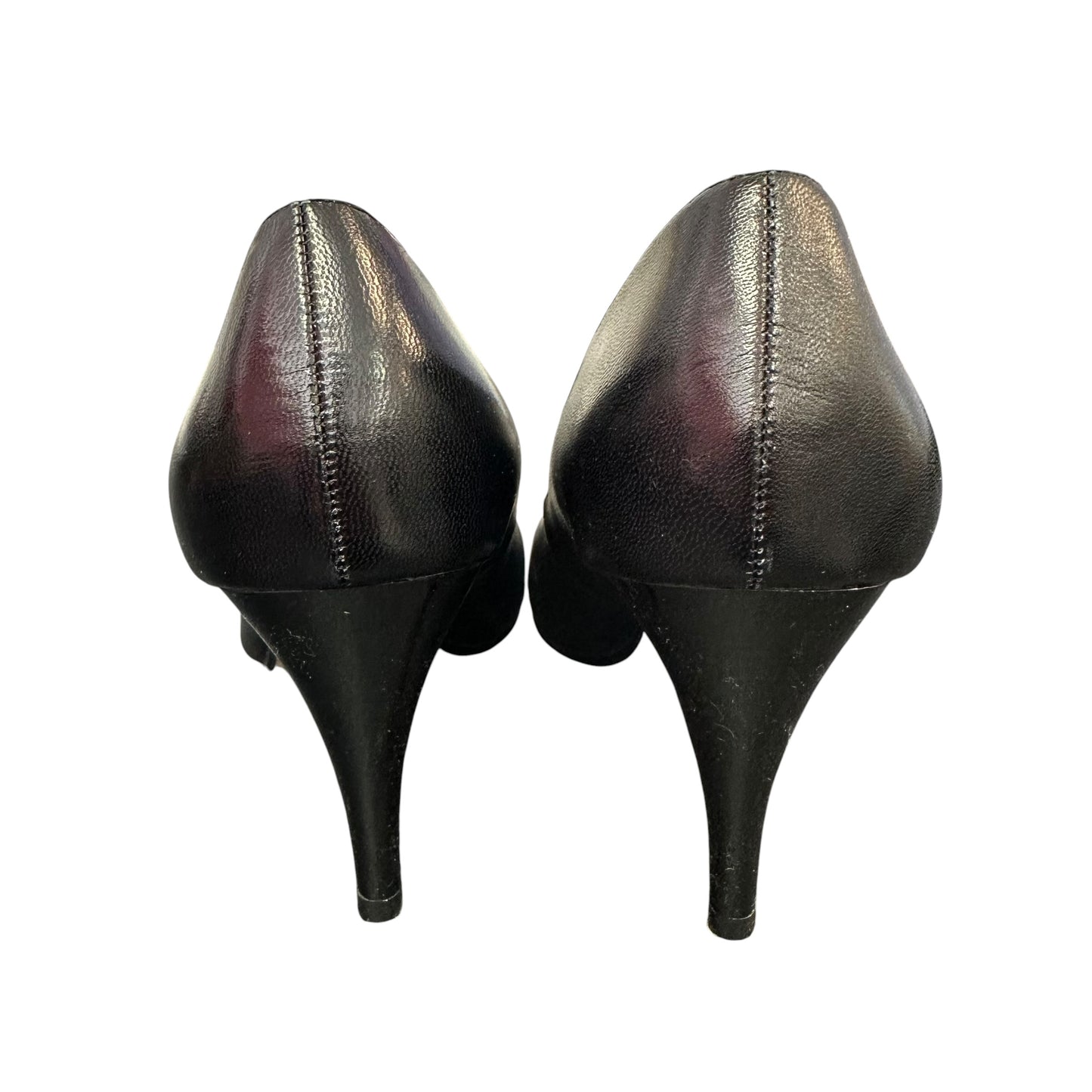 LIZ CLAIBORNE BLACK ROUND TOE HEELS 44 SZ 6.5