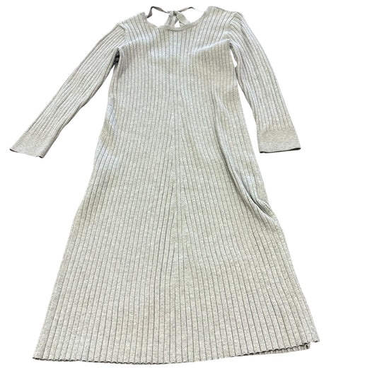 WAYF GRAY RIBBED SWEATER DRESS 233 LARGE