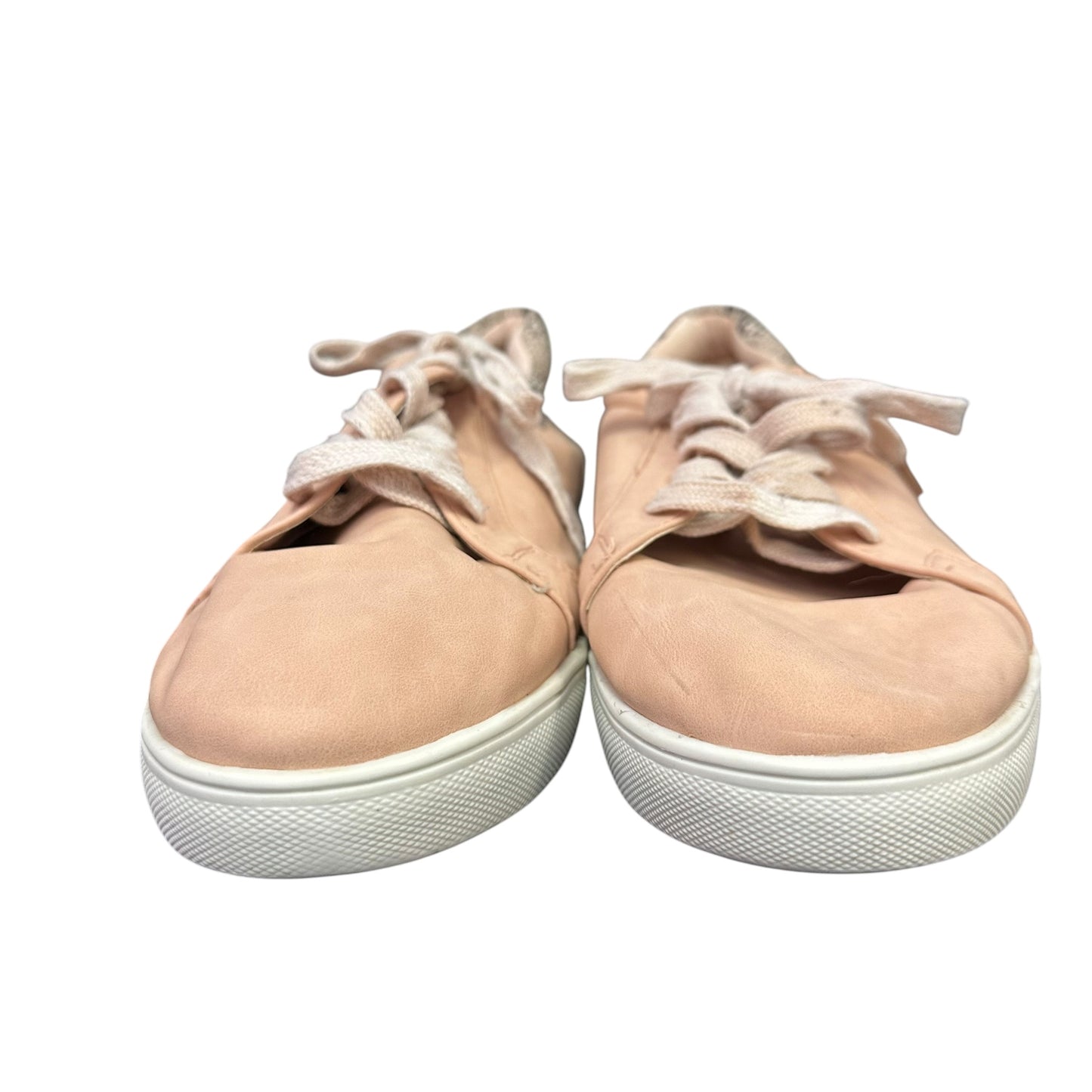 PEACH LACE UP SNEAKERS SNAKESKIN 219 SZ 10