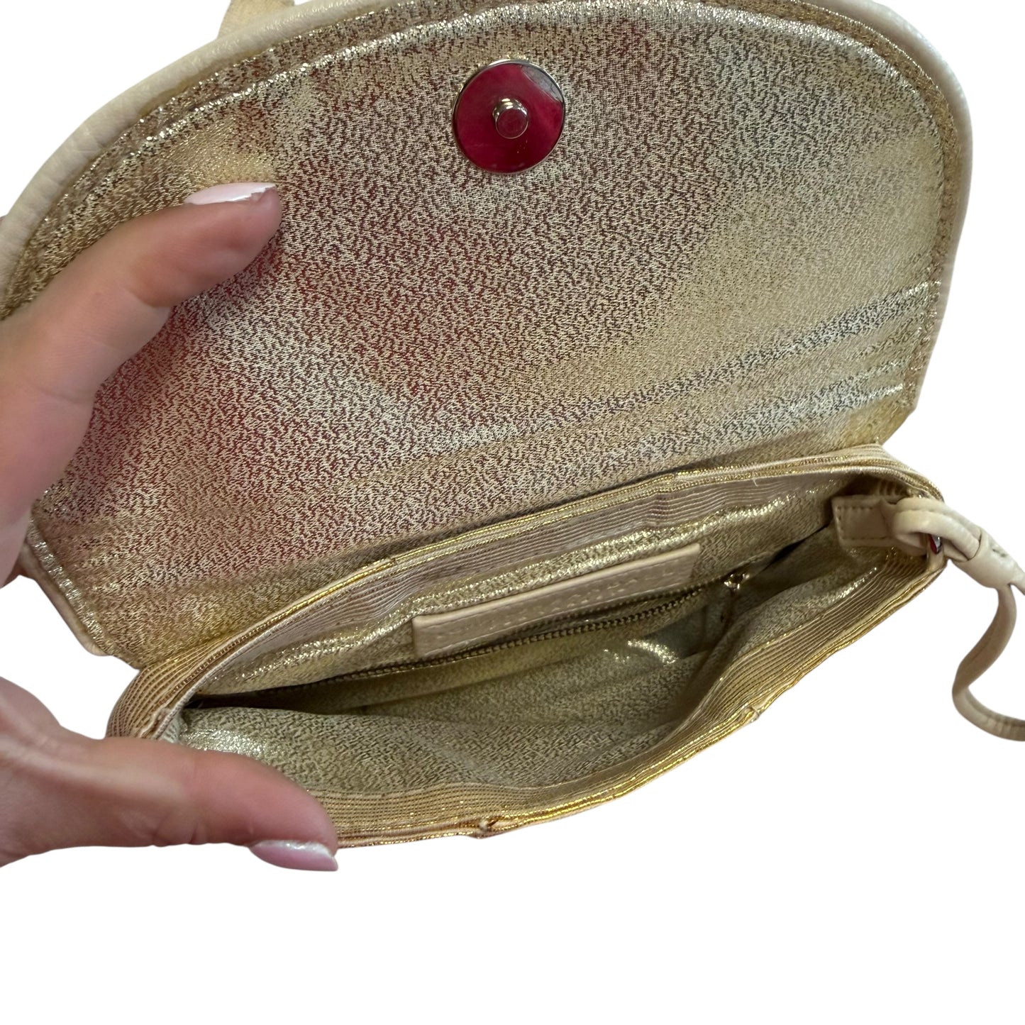 LOEFFLER RANDAL FOR TARGET GOLD FLORAL WRISTLET CLUTCH 100