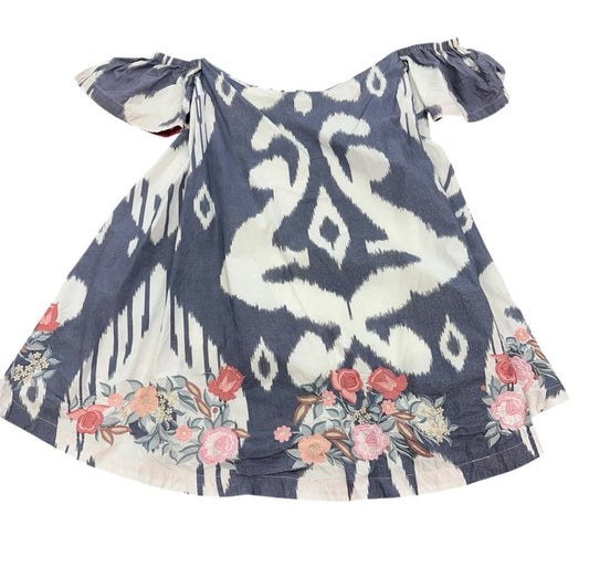 PANKAJ NIDHI ANTHROPOLOGIE SMALL OFF SHOULDER DRESS COTTON EMBROIDERED 100 SMALL