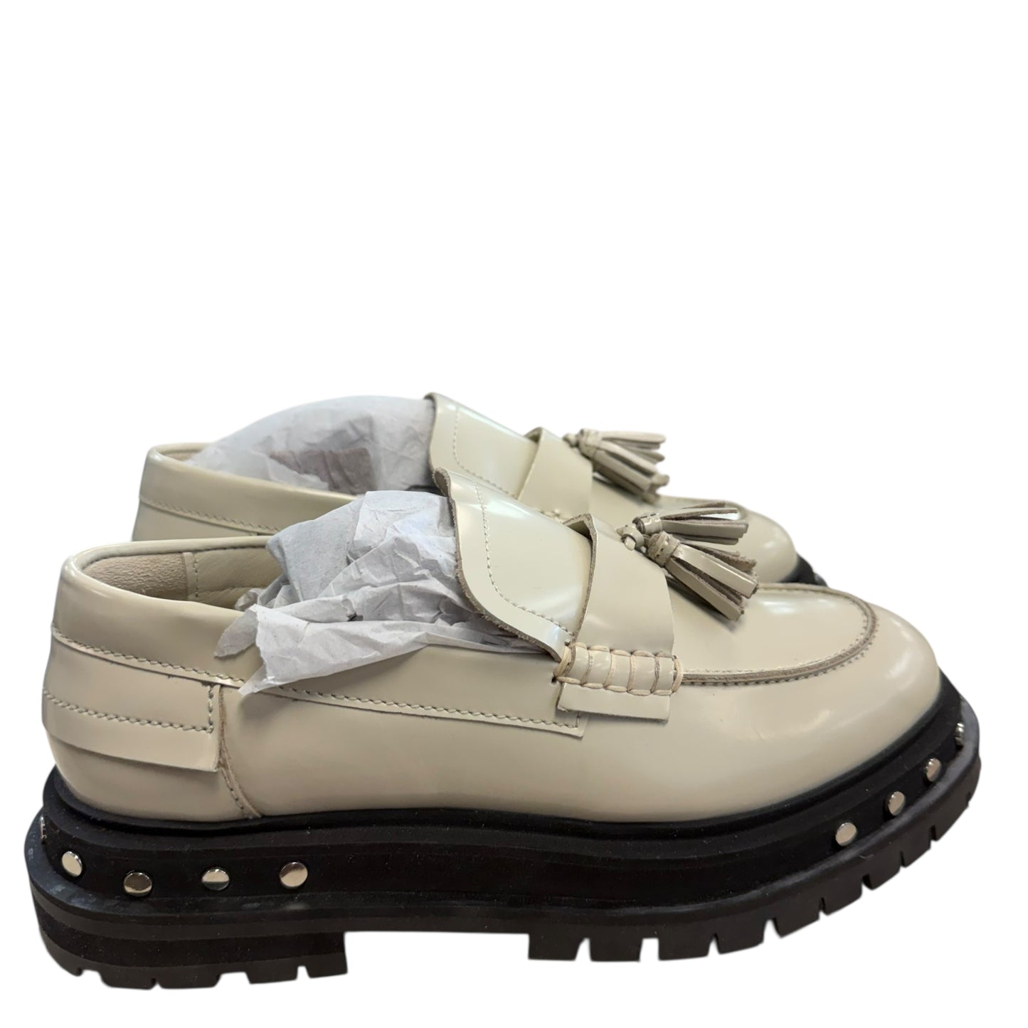 FREE PEOPLE TEAGAN TASSEL LOAFER IVORY 100 SZ 8.5