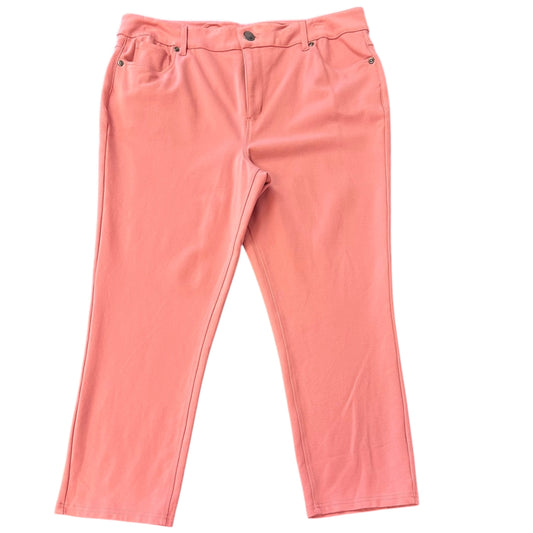 CATO PINK MID RISE PANTS 100 SZ 14