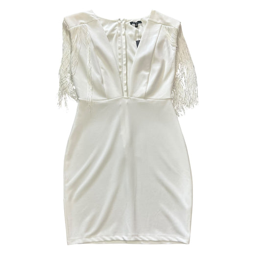 REITH WHITE MINI DRESS TASSELS NWT 122 MEDIUM