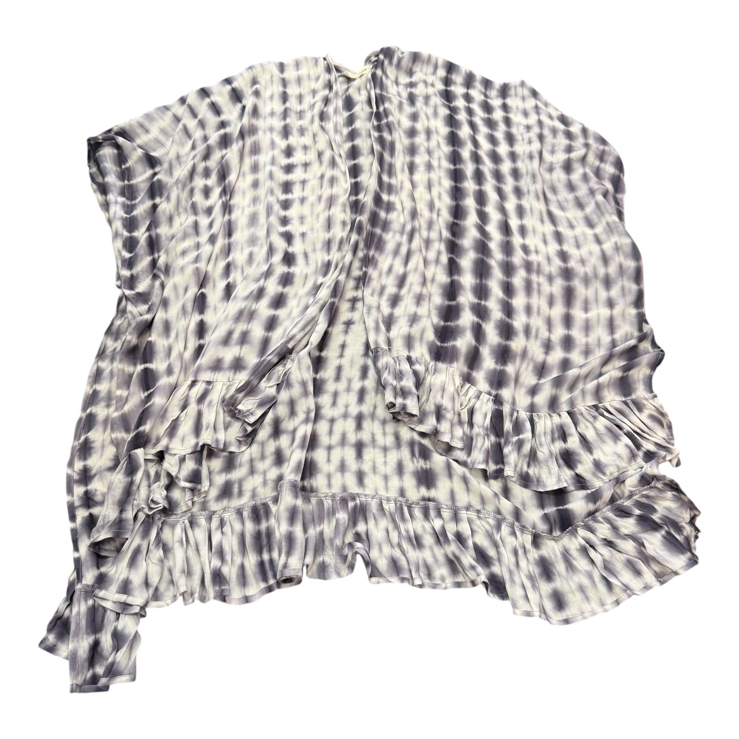 EESOME WHITE NAVY OPEN KIMONO RUFFLE 100 OS