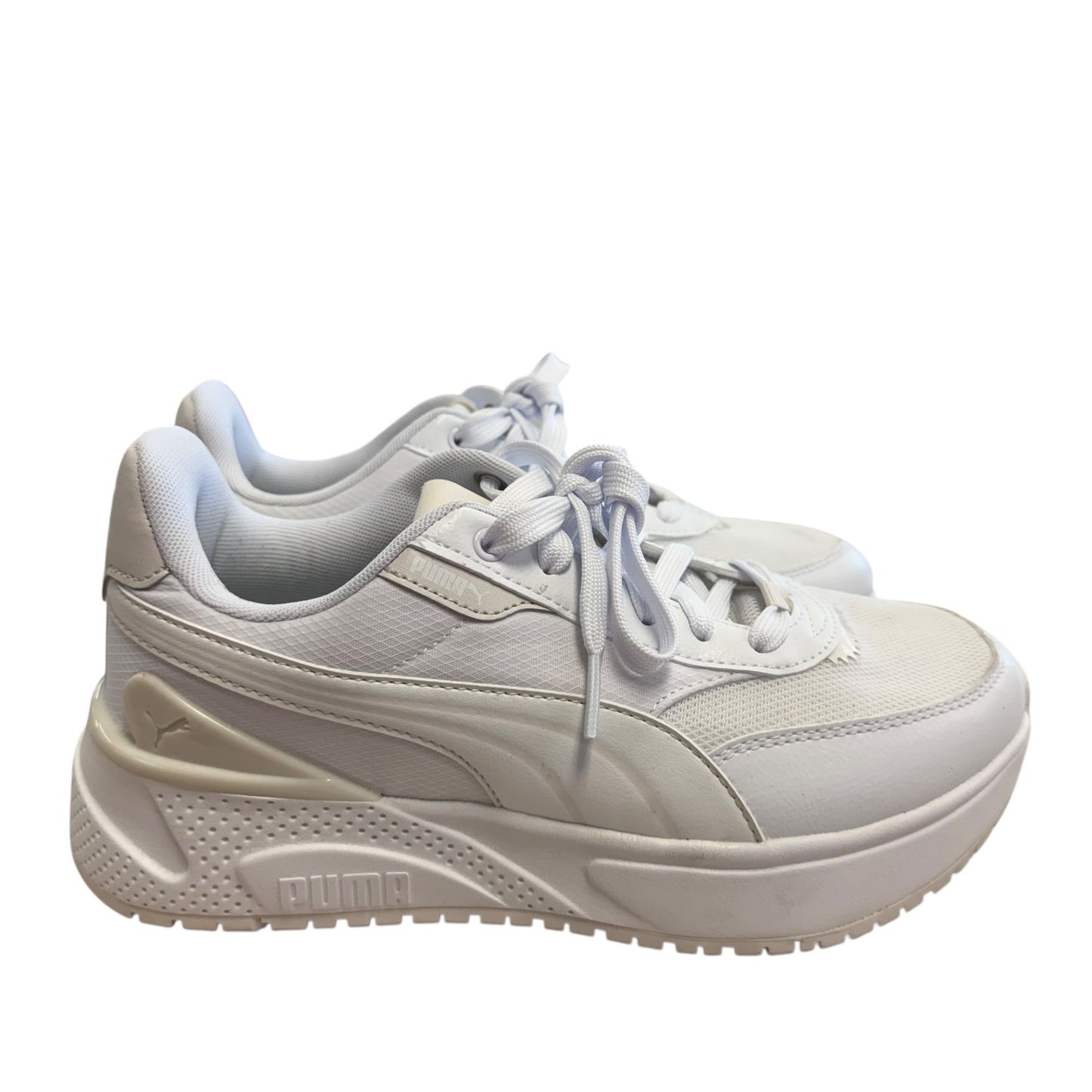 PUMA R78 DISRUPT LT SNEAKERS WHITE SOFT FOAM OPTIONAL COMFORT 100 SZ 8.5