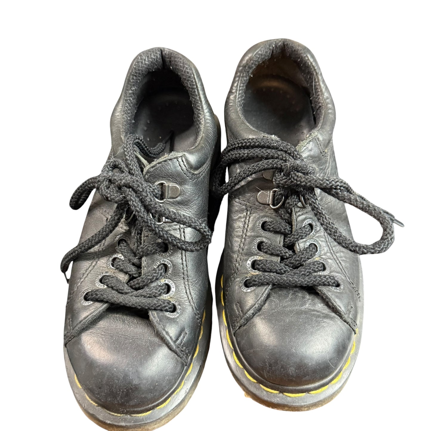 DR MARTENS BLACK LEATHER CHUNKY OXFORD SHOES 100 SZ 6