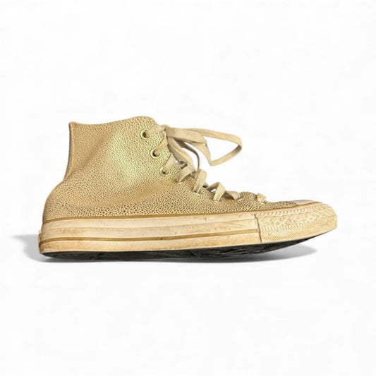 CONVERSE GOLD METALLIC HIGH TOP SNEAKERS SZ 8.5