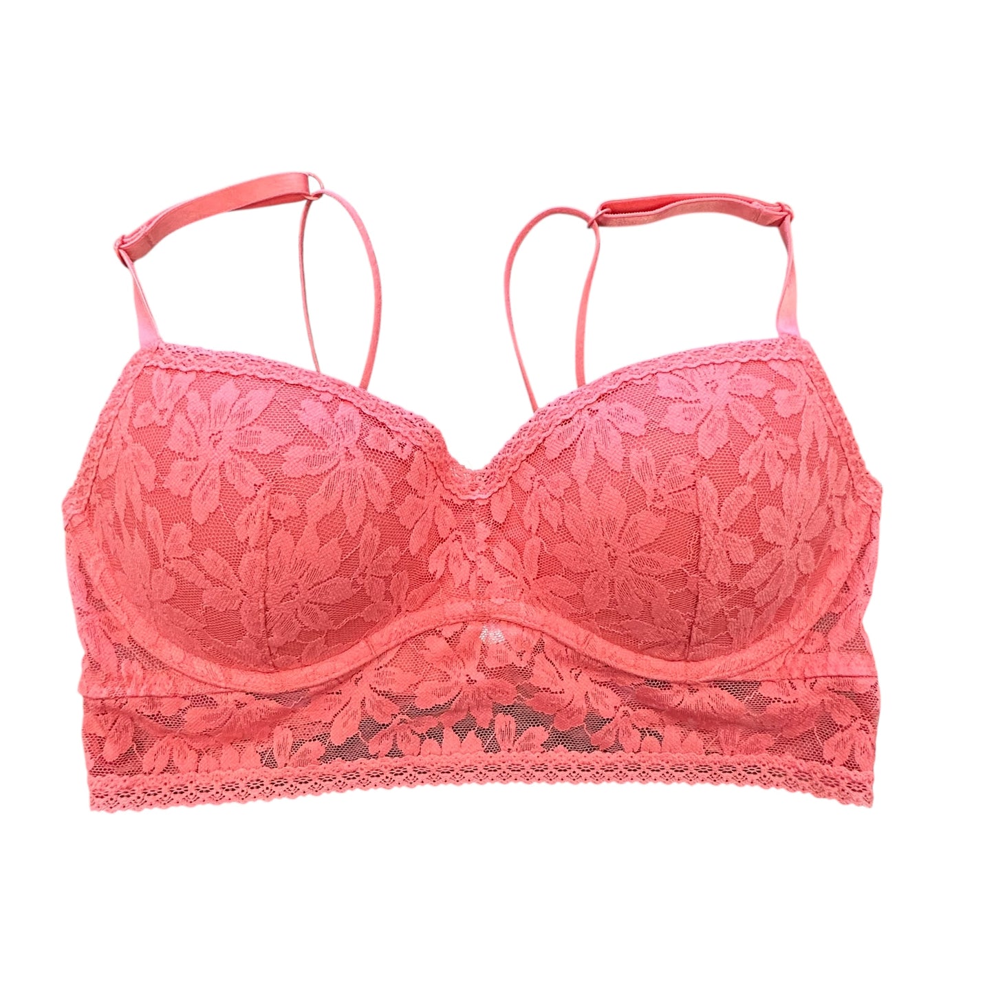 VICTORIA SECRET PINK LACE BRALETTE PUSH UP 100 MEDIUM