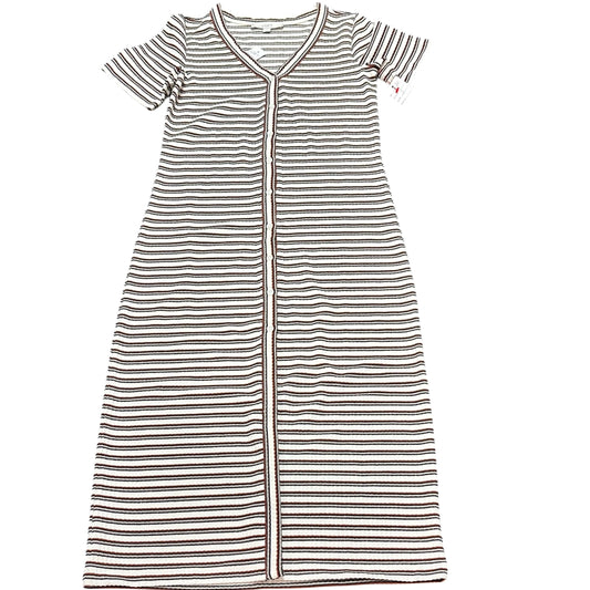 LOFT STRIPED RIBBED DRESS NWT 26 SMALL