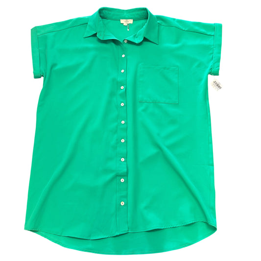 ENTRO GREEN BUTTON UP DRESS 234 LARGE