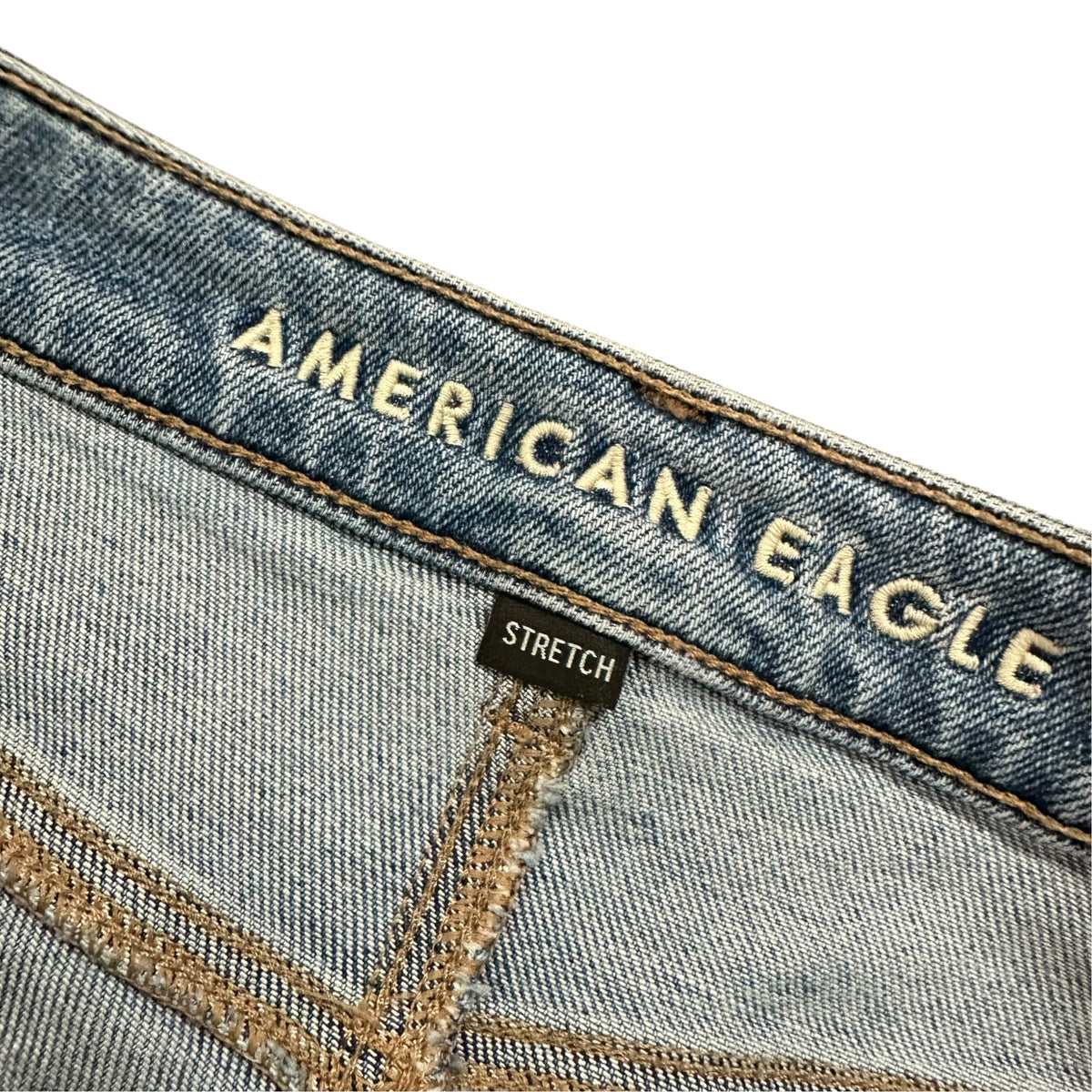 AMERICAN EAGLE DENIM BLUE MOM JEANS 100 SZ 14 REG **