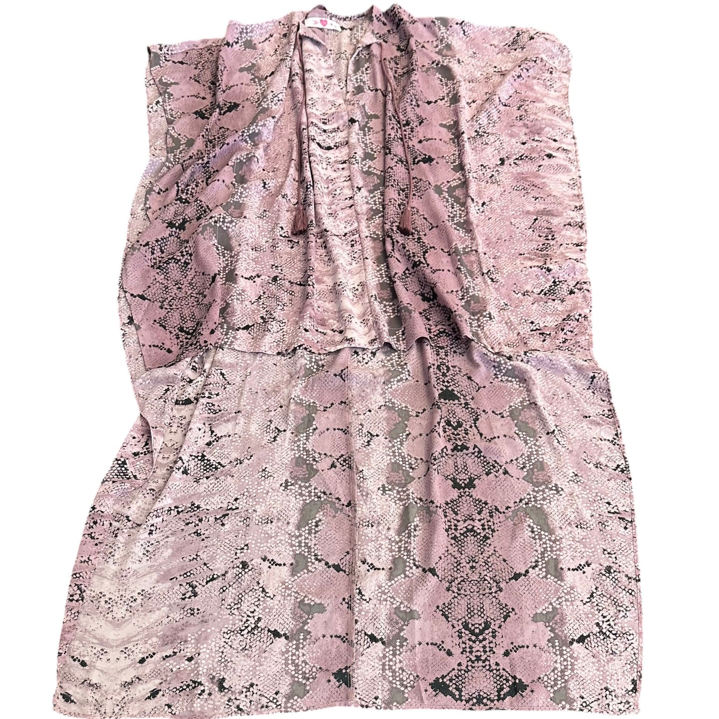 BUDDY LOVE HIGH LOW PURPLE SNAKESKIN SEMI SHEER BLOUSE 256 SMALL