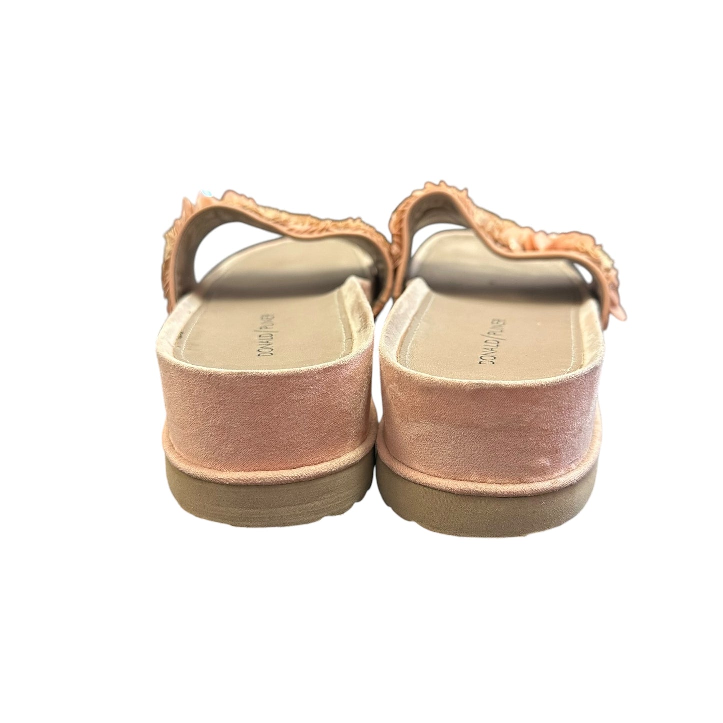 DONALD PLINER SLIP ON SANDALS BEIGE SEQUINS BEADS 276 SZ 10