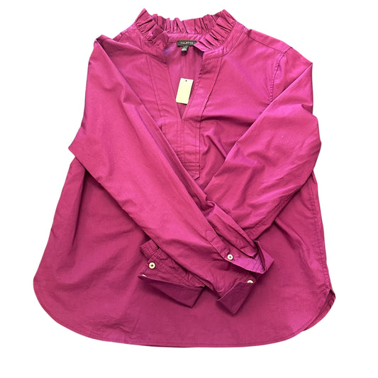 TALBOTS PURPLE BLOUSE RUFFLE NWT 254 SMALL