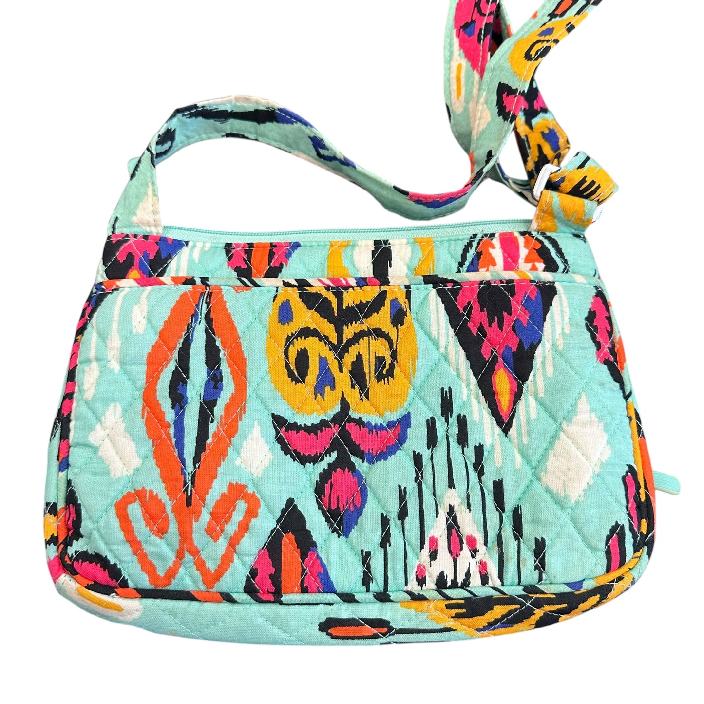 VERA BRADLEY PUEBLO TEAL GEOMETRIC MEDIUM TRAVEL BAG 258 GUC