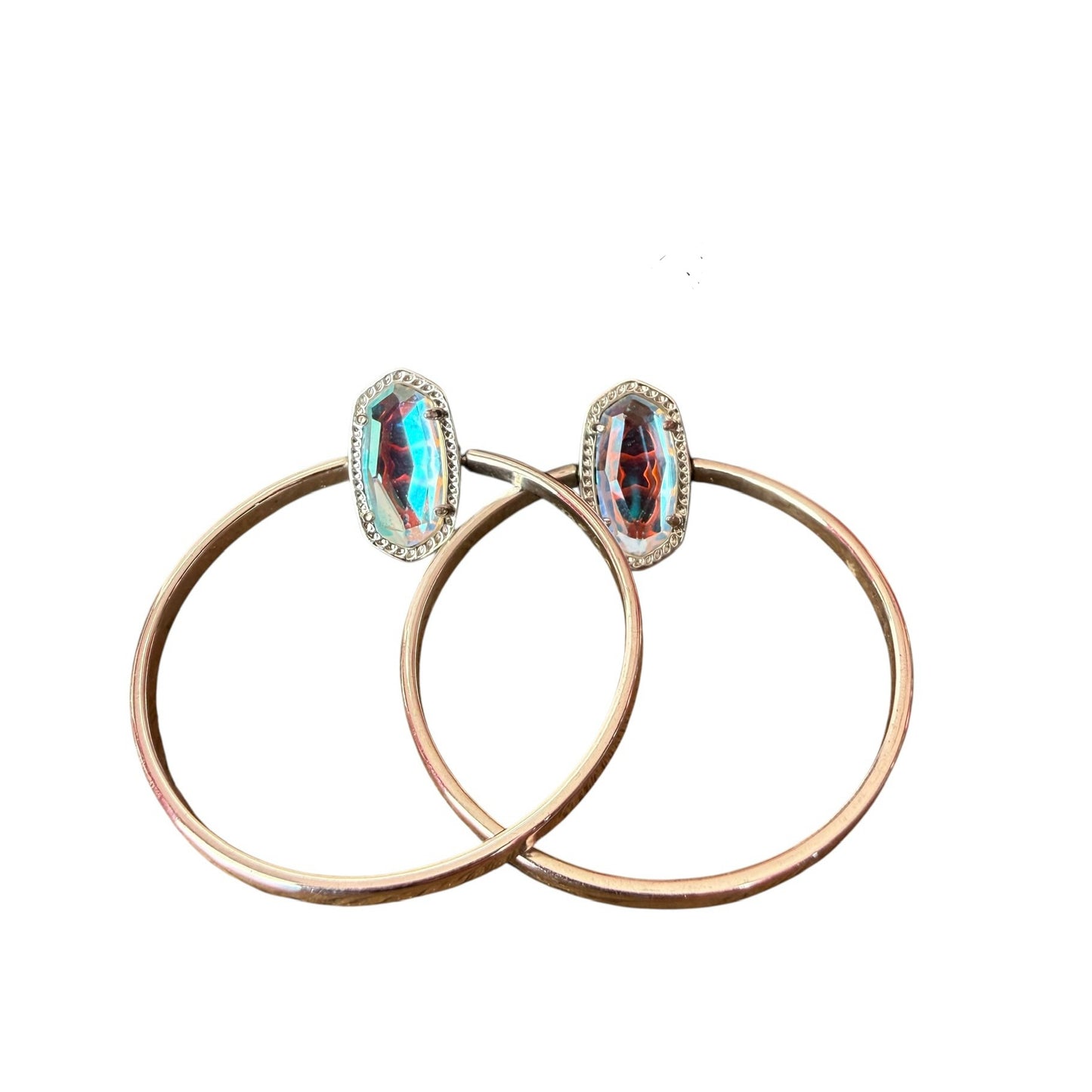KENDRA SCOTT MAYRA HOOP SILVER EARRINGS 14