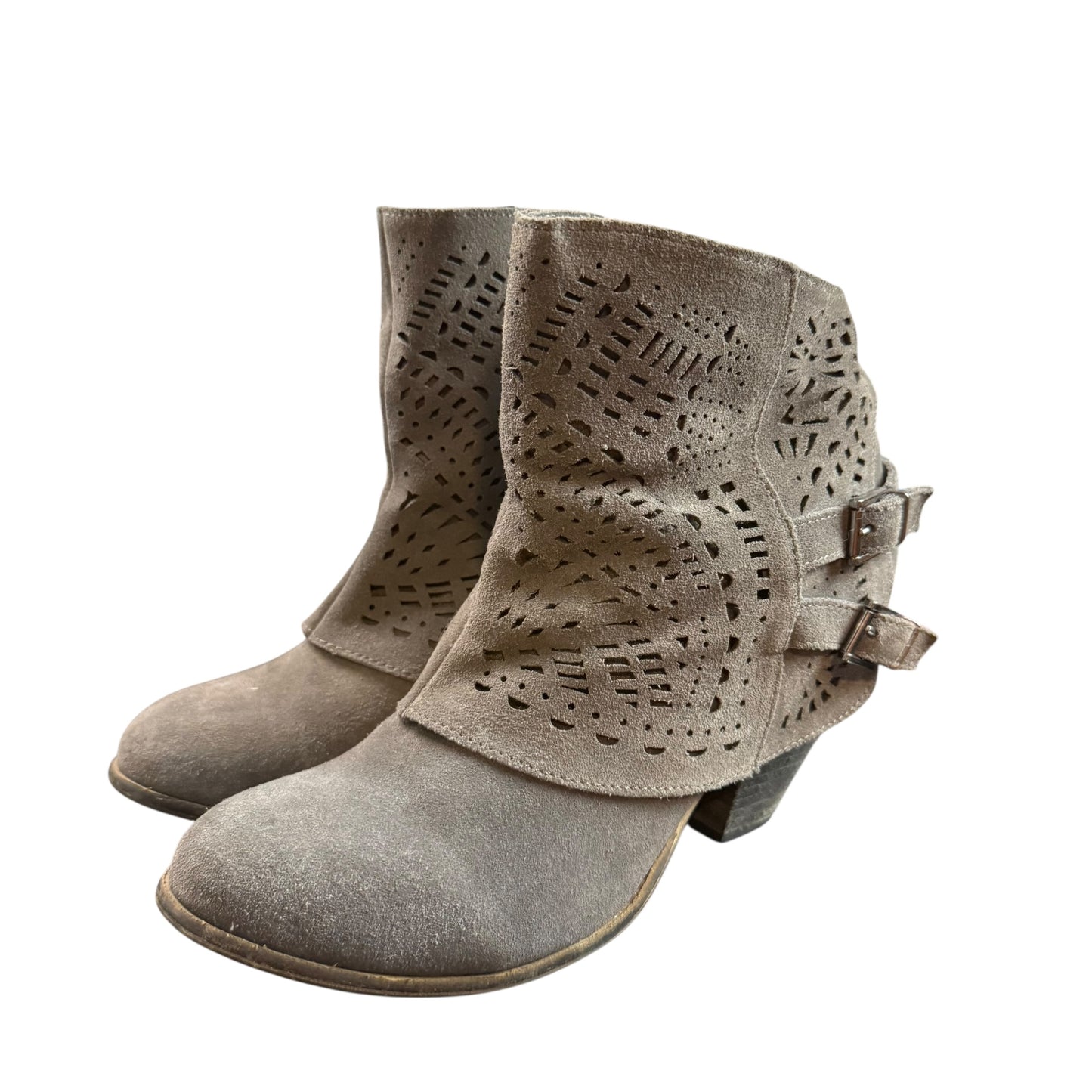 NAUGHTY MONKEY LYRICS BOOTIES GRAY LASER CUT 241 SZ 8.5