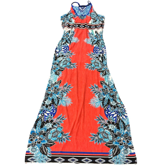PARADISE CORAL MAXI TROPICAL DRESS NWT 276 LARGE