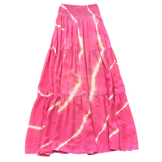MAIN STRIP PINK WHITE TIE DYE MAXI SKIRT 100 SMALL