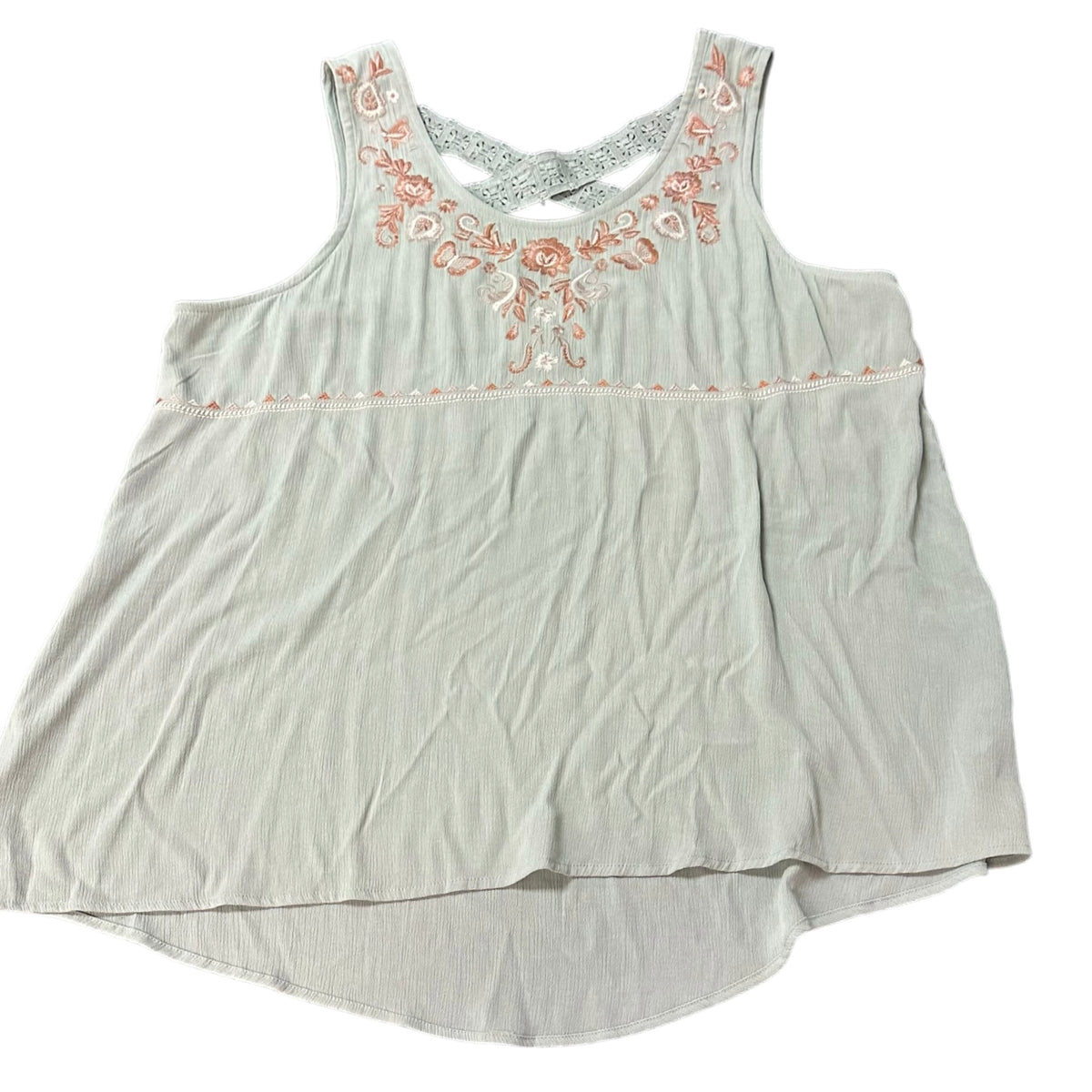 KNOX ROSE SAGE GREEN EMBROIDERED BLOUSE 169 XL