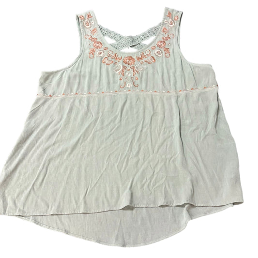 KNOX ROSE SAGE GREEN EMBROIDERED BLOUSE 169 XL
