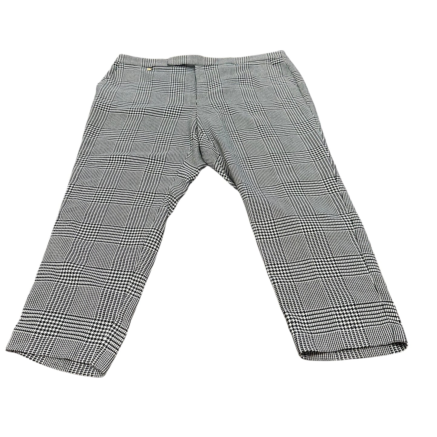 RALPH LAUREN BLACK WHITE HOUNDSTOOTH PANTS 45 Sz 18W