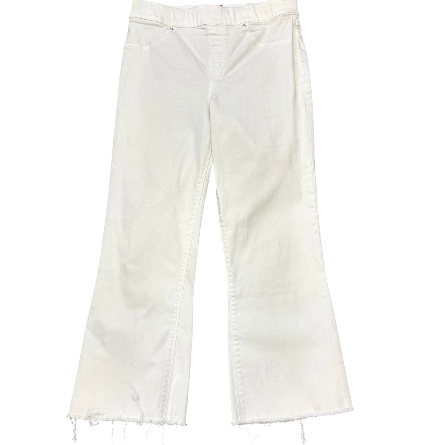 SPANX WHITE DENIM CUT OFF JEANS PULL ON 100 MEDIUM