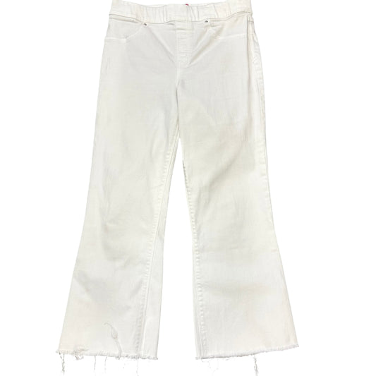 SPANX WHITE DENIM CUT OFF JEANS PULL ON 100 MEDIUM