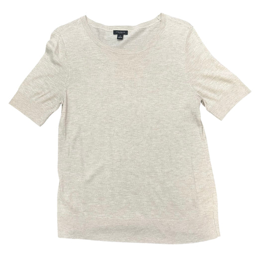 ANN TAYLOR SHORT SLEEVE TAN SWEATER 126 MEDIUM