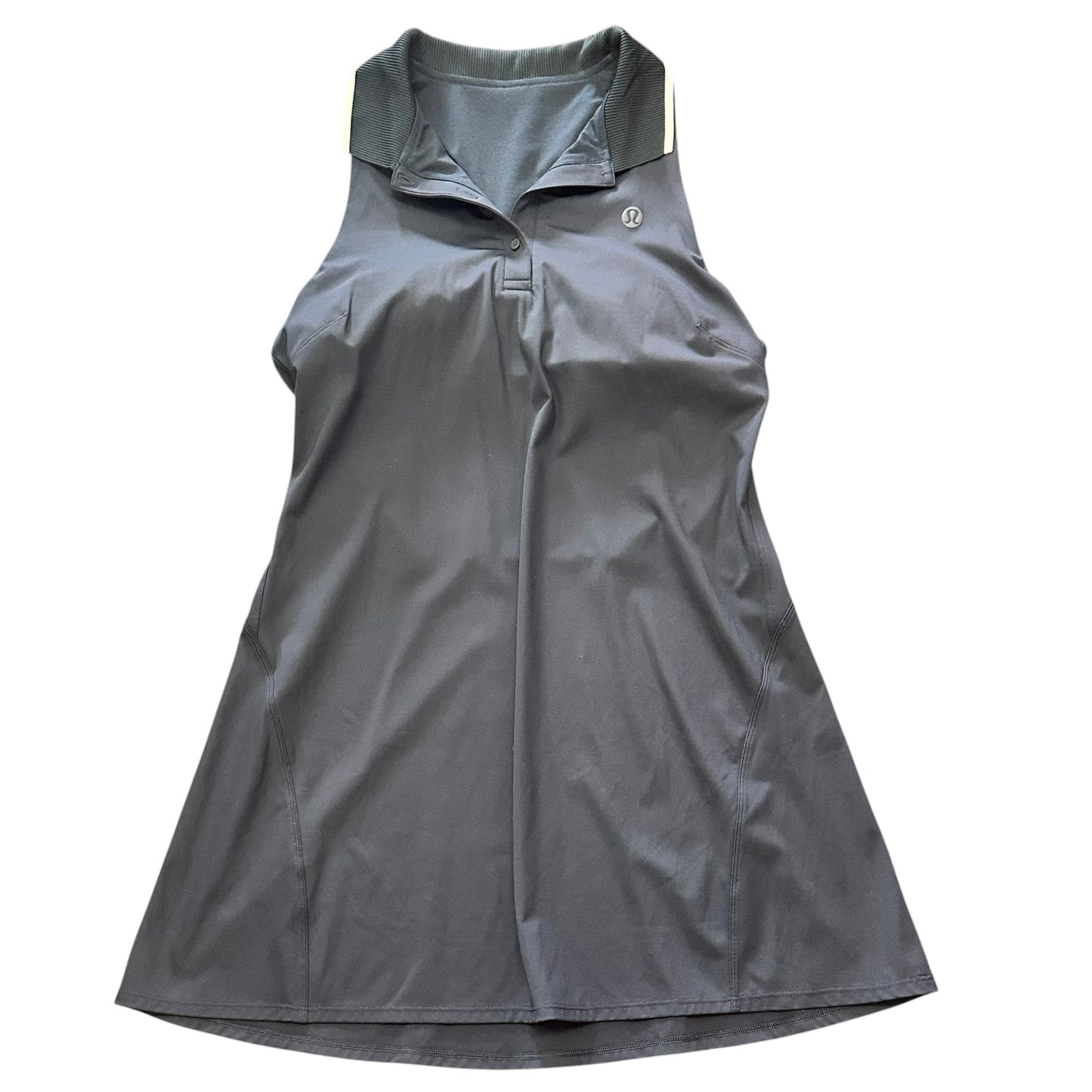 LULULEMON NAVY COLLARED TENNIS DRESS SLEEVELESS 26 MEDIUM