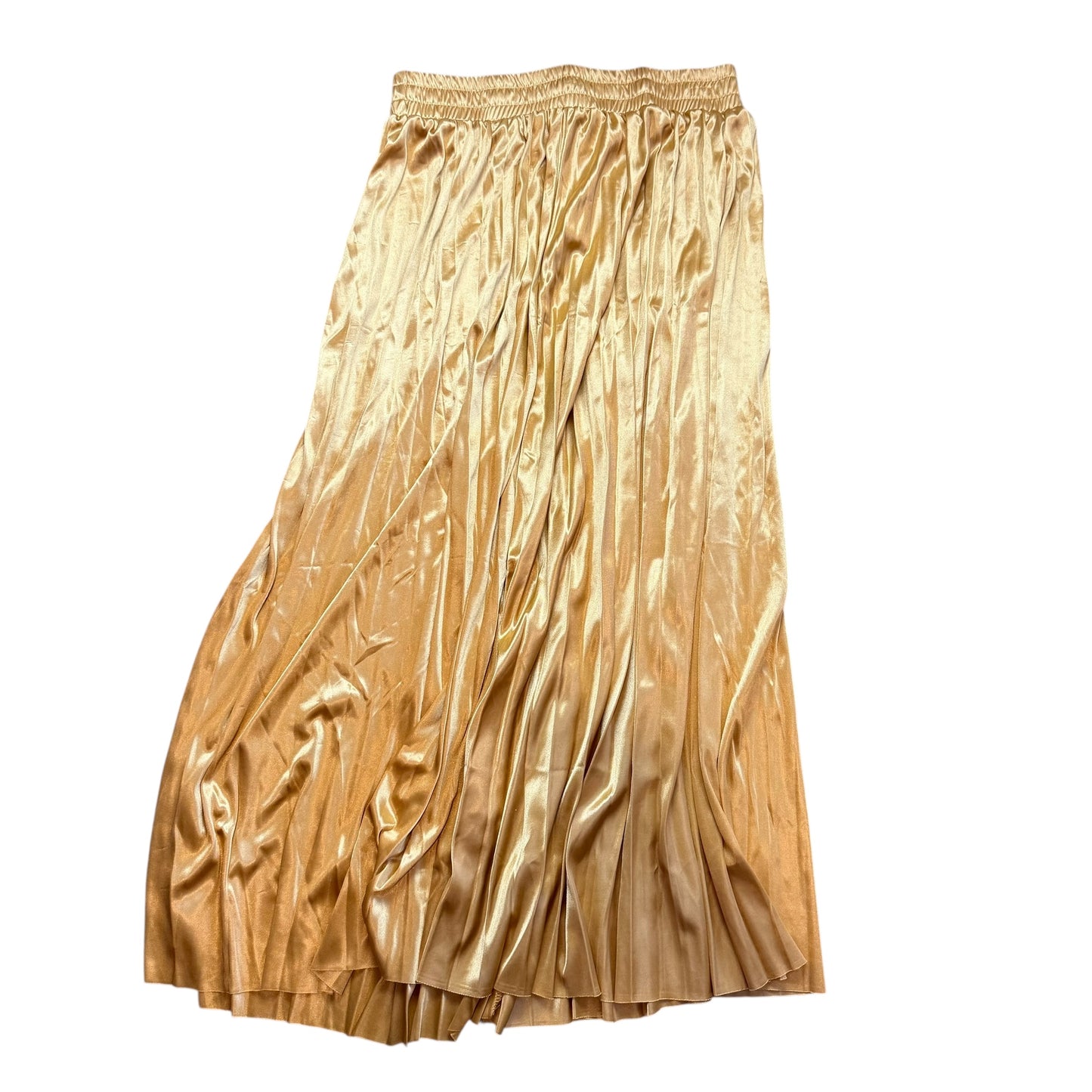 GOLD PLEATED HOLIDAY SKIRT NWOT 100 XL