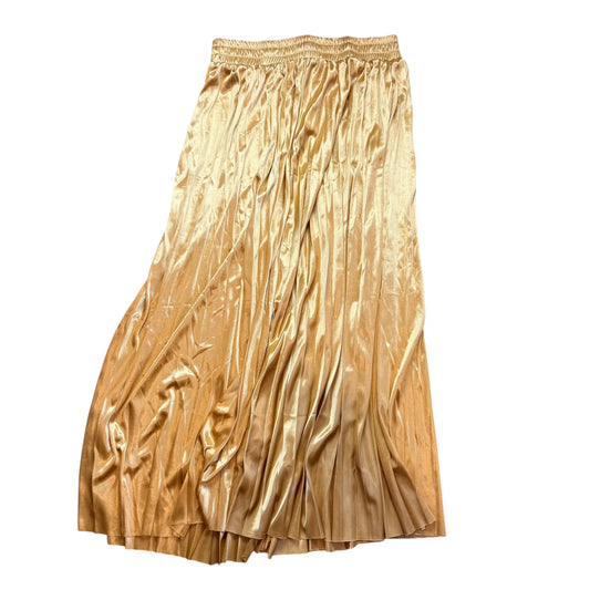 GOLD PLEATED HOLIDAY SKIRT NWOT 100 XL