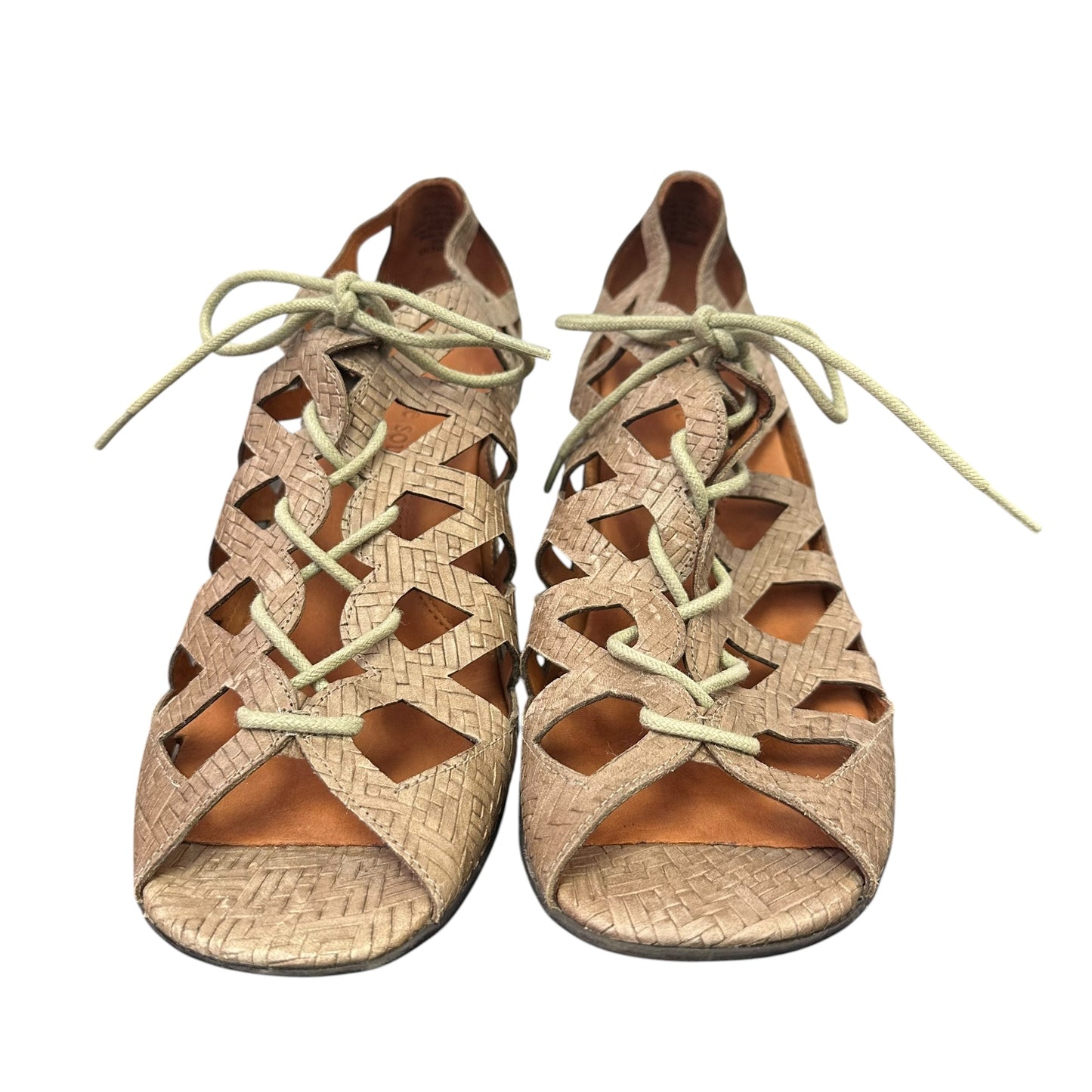 GENTLE SOULS BROWN LACE UP OKEY DOKEY HEELS NEW 100 SZ 10